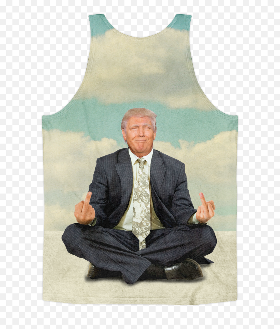 Zen Of Donald Trump Meditation All Over Print Tank Top - Donald Trump T Shirt Funny Png,Donald Trump Hair Png