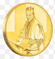 Star Wars Classic Darth Maul 14oz Gold Coin - Star Wars Gold Coin Png,Darth Maul Png