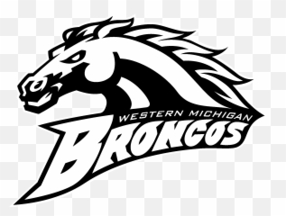 Download Broncos Vector Black And White - Western Michigan Logo Black And White Png,Broncos Png