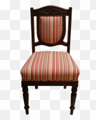 Vintage Wooden Striped Chairs - Transparent Front Png