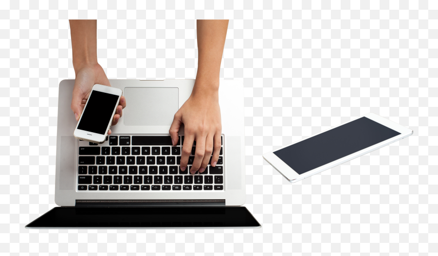 High Tech Png - Hands On Laptop Vector Png,Mac Laptop Png