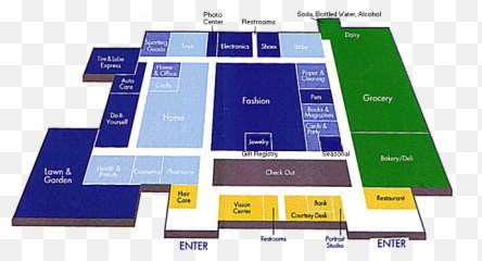Walmart Drawing Neighborhood Market - Walmart Store Layout Map Png,Walmart Neighborhood Market Logo