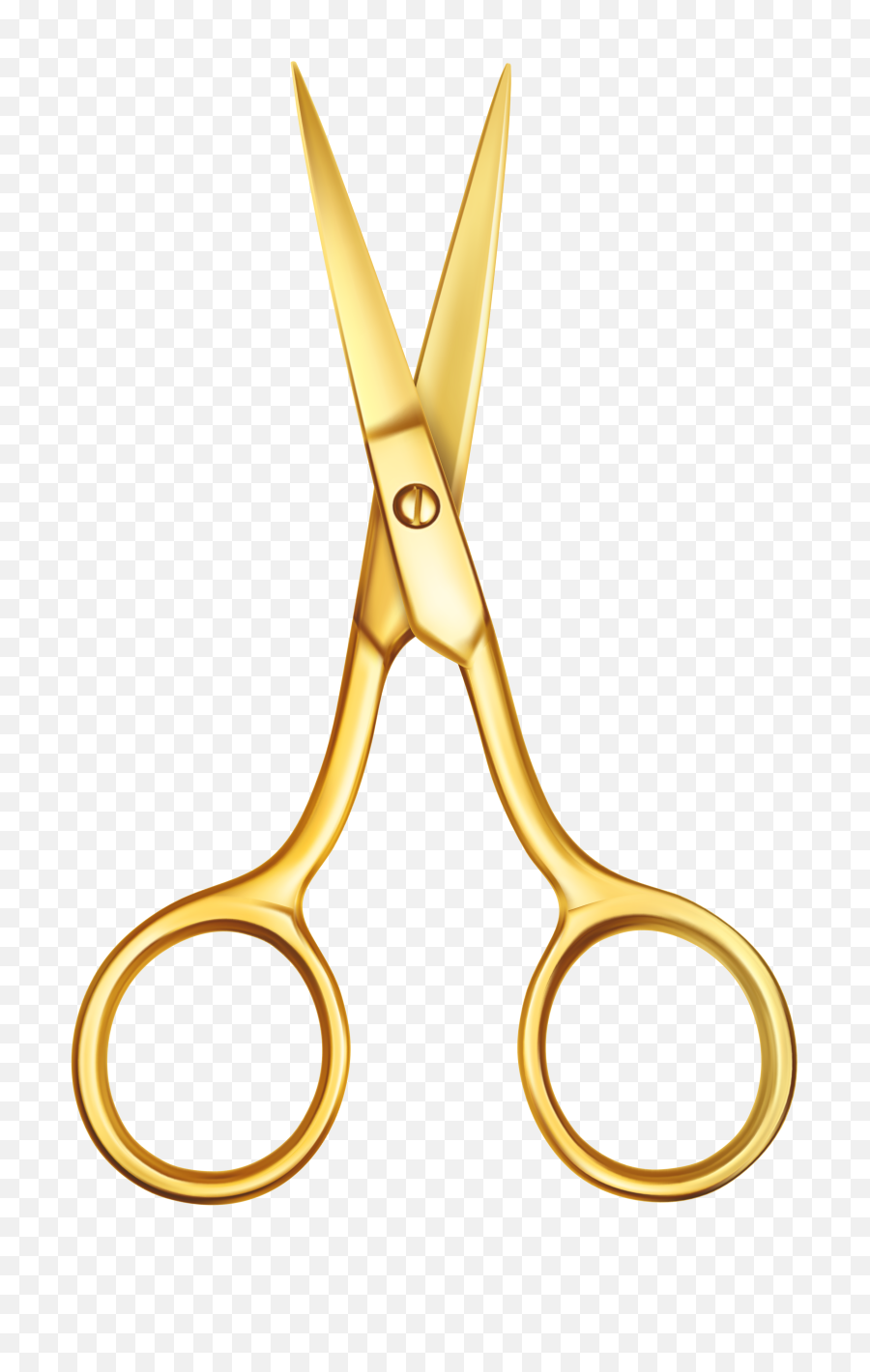 Scissor Clipart Transparent Background - Gold Hair Scissors Png,Scissors Transparent