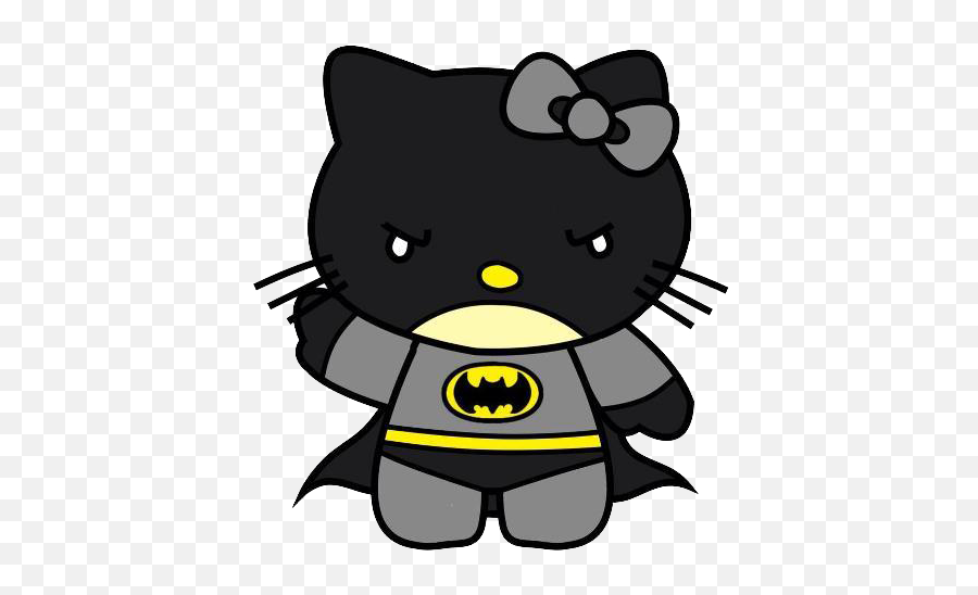 Hello Kitty Batman Cute Png Transparent - Hello Kitty Batman Png,Cute Png Images