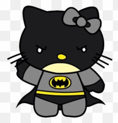 Hello Kitty Batman Cute Png Transparent