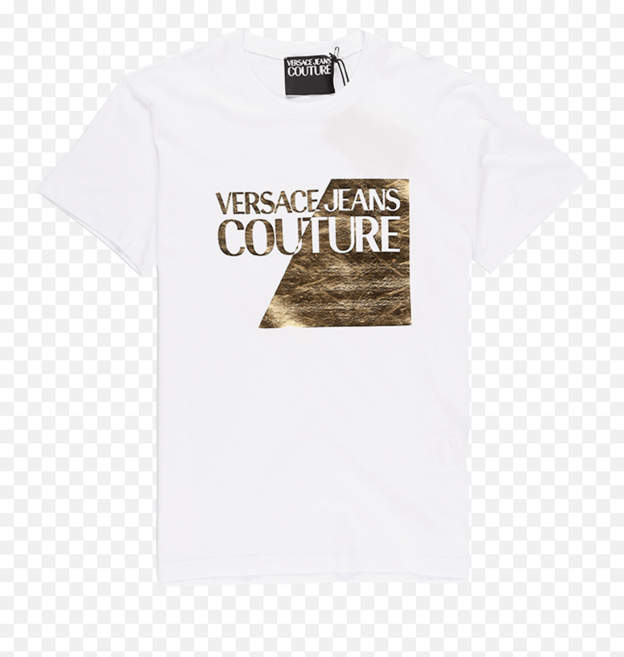 Versace Gold Logo T - Shirt White Versace Png,Gold Logo