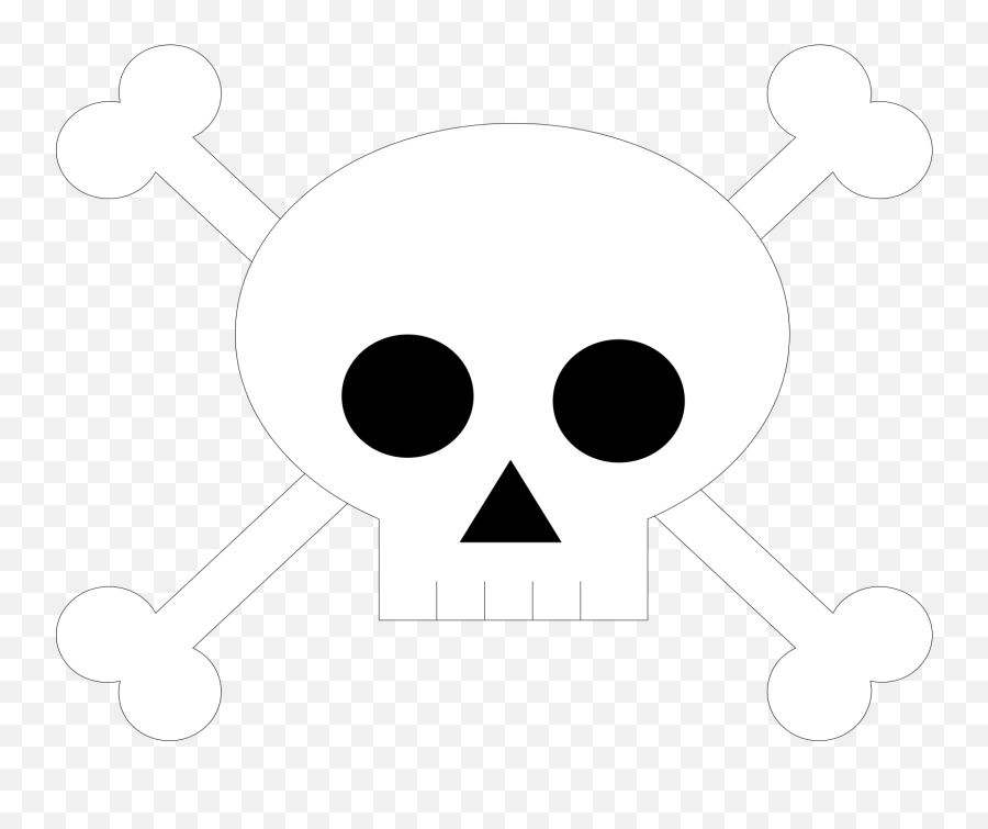 Skull And Crossbones Svg Vector Clip - One Piece Buggy Logo Png,Crossbones Png