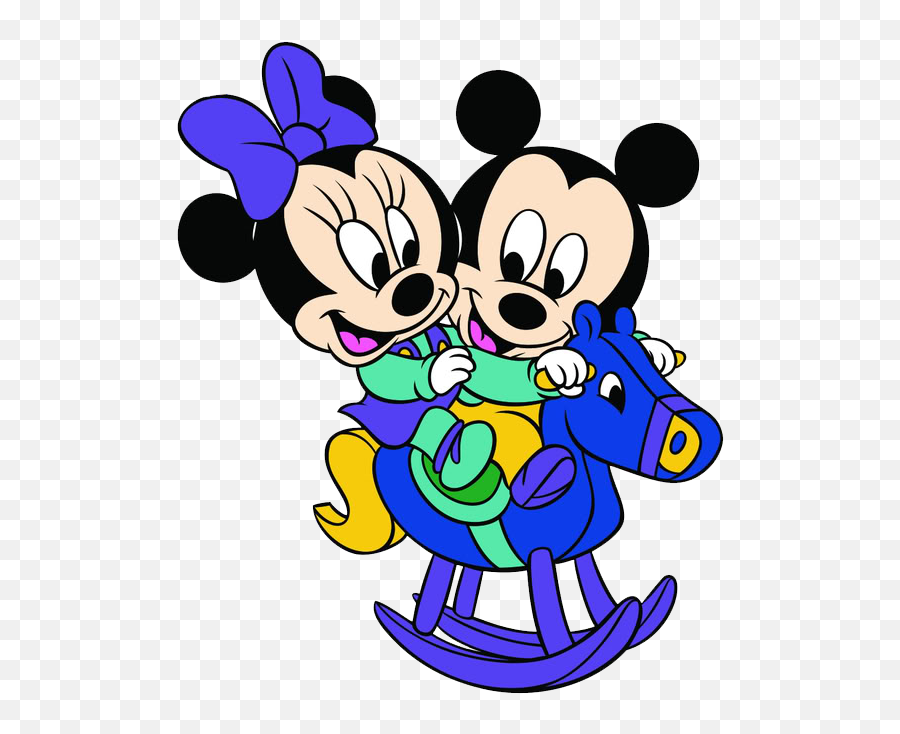 Baby Mickey Minnie Rocking Horse - Mickey E Minnie Baby Mickeys And Minnies Babies Clip Art Png,Baby Mickey Png