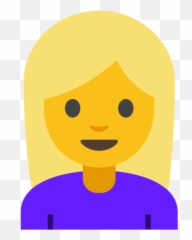 U200d Woman Blond Hair Emoji - Frowning png