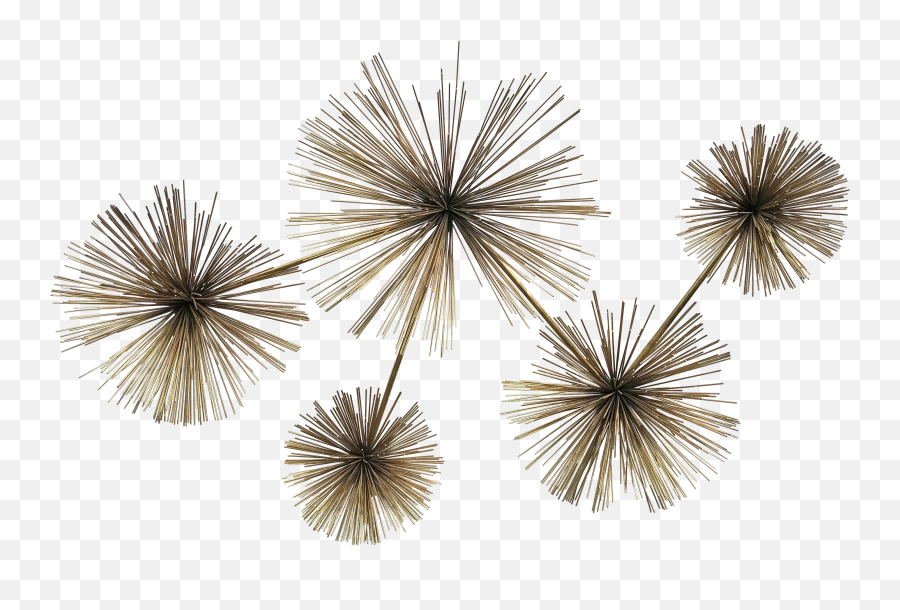 Curtis Jere Sea Urchin Pom Brass Wall Sculpture - Lovely Png,Sea Urchin Png