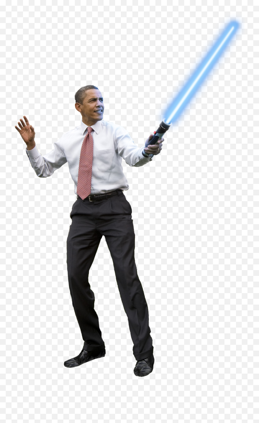 Obama Holding A Lightsaber Outside Of The - Barack Obama Light Saber Png,Light Saber Png