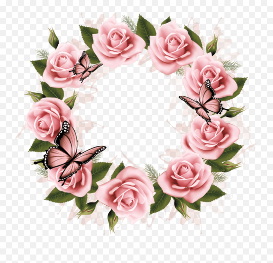 Free Picture Frame Graphics For Craft U0026 Design - Pink Beautiful Flower Background Png,Rose Frame Png