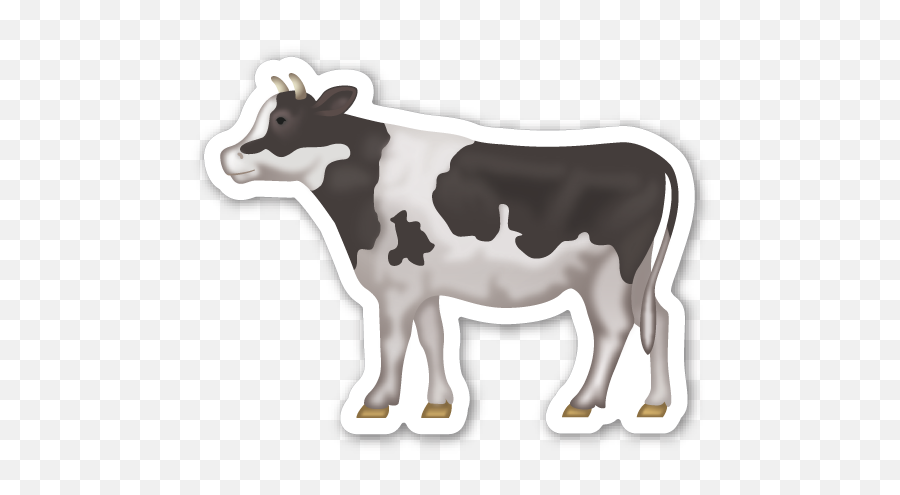Download Cow Emoji Stickers - Transparent Cow Emoji Png,Cow Transparent