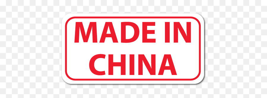 Made In China Rectangle Labels Png White