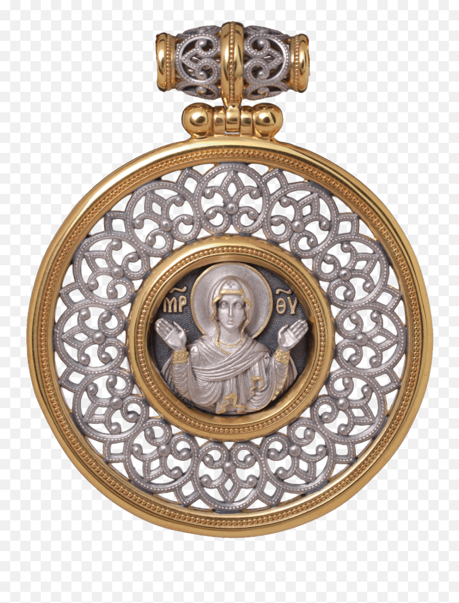 Icon Pendant Of The Virgin Mary - Theotokos Icon Pendant Png,Mary Icon