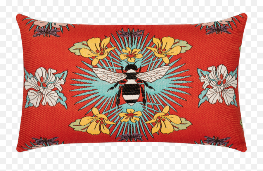 Tropical Bee Red Lumbar - Decorative Png,Sunbrella Icon Pop