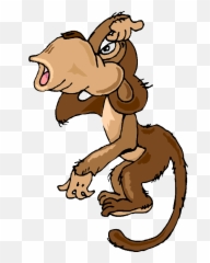 Funny Brown Monkey Drawing Free Image Download - Confused Gif Animated png