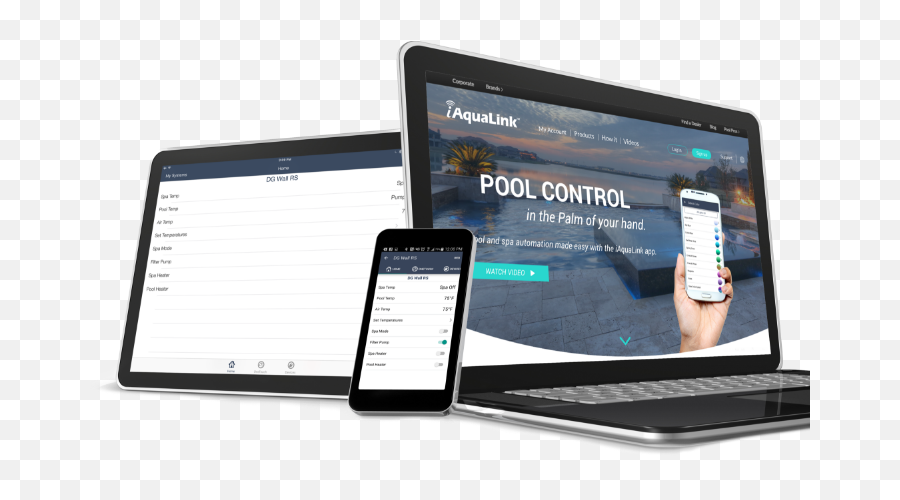 Iaqualink Pool Automation - Computer Laptop And Mobile Png,Phone Computer Tablet Icon Free