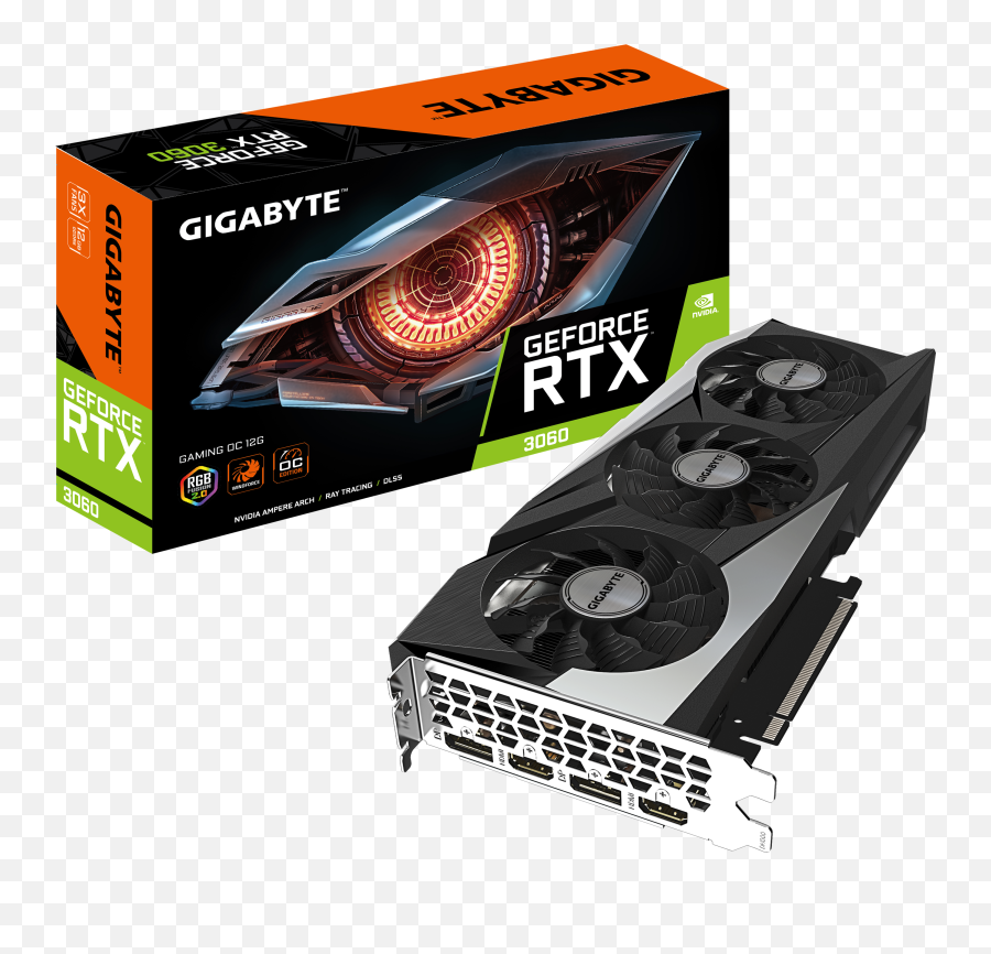 Gigabyte Geforce Rtx 3060 Gaming Oc 12g Graphics Card 3 X - Gigabyte Rtx 3060 Png,Gd 2.0 Icon Pack