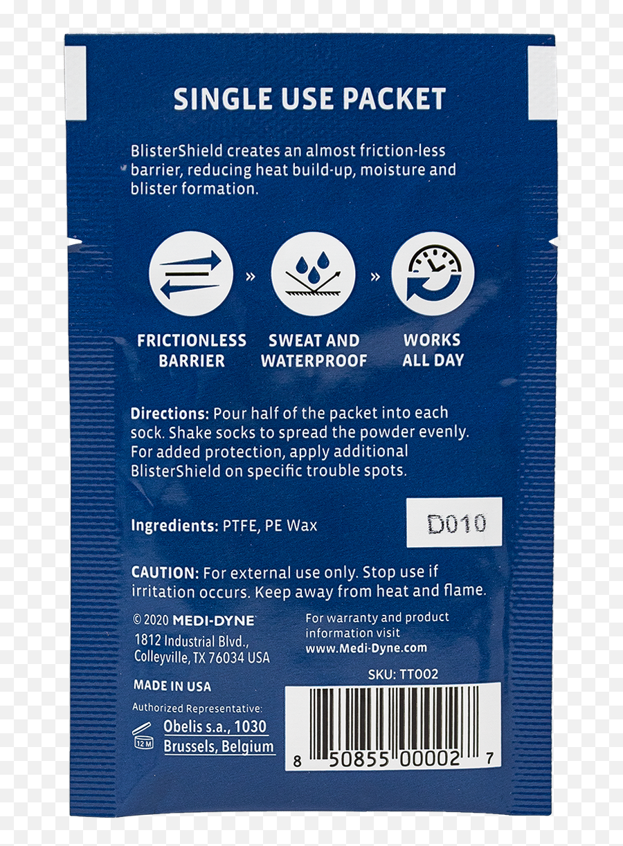 2toms Blistershield Blister Prevention Packets 6 - Pack Product Label Png,Windows Shield Icon On Shortcut