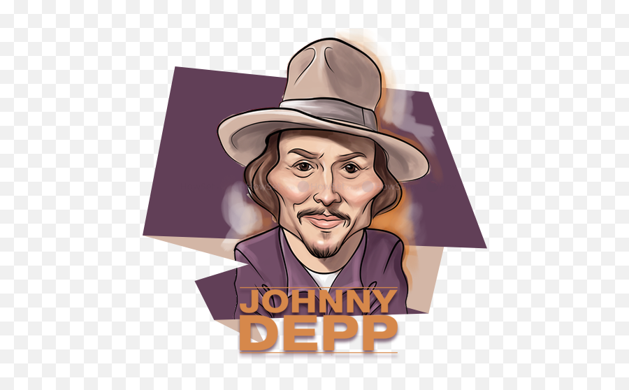 Johnny Depp 2 - Designbust Johnny Depp Cartoon Png,App Folder Icon
