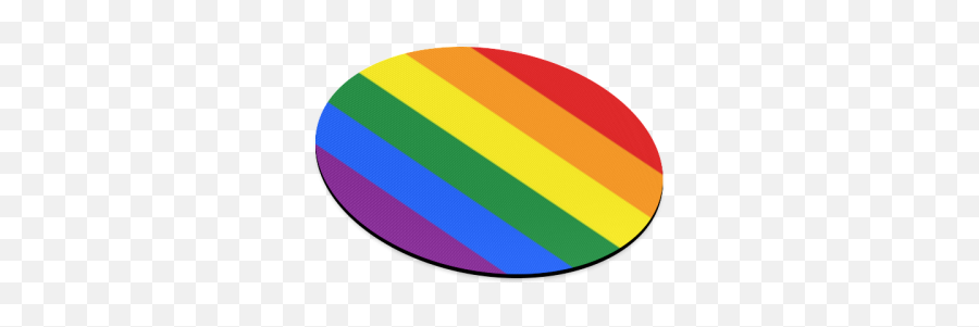Gay Pride Rainbow Flag Stripes Round Mousepad Id D346016 - Dot Png,Gay Flag Icon