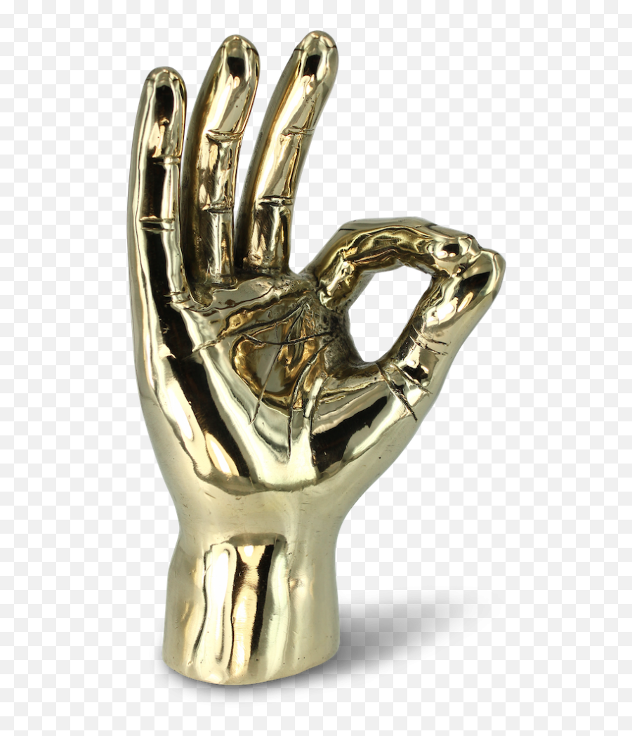 A - Ok Brass Hand Gold Hand Sculpture Au Png,Ok Hand Sign Png