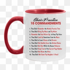 Choir Practice 10 Commandments Accent Mug - Coffee Funny Gifts To Live png