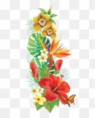 Tropical Flower Tattoos Png