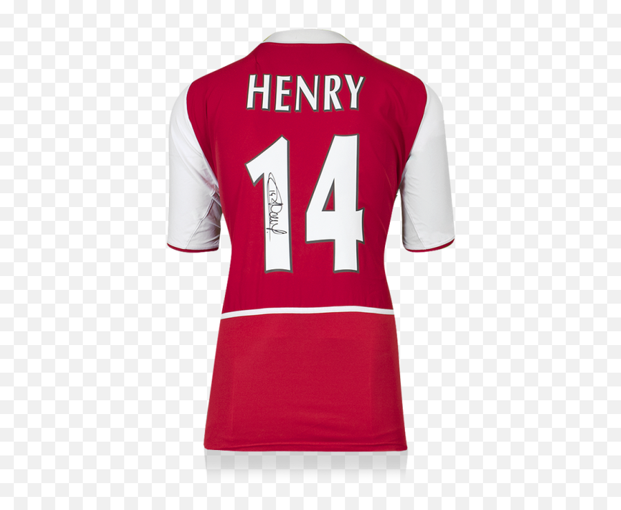 Thierry Henry Back Signed Arsenal Home Shirt Invincibles Special Edition - Short Sleeve Png,Arsenal Icon