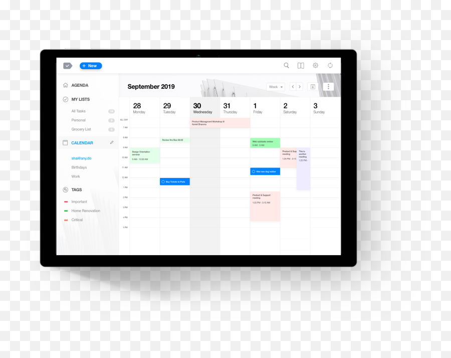 The Best Calendar App For Desktop - Any Do Calendar Desktop Png,Transparent Calendars