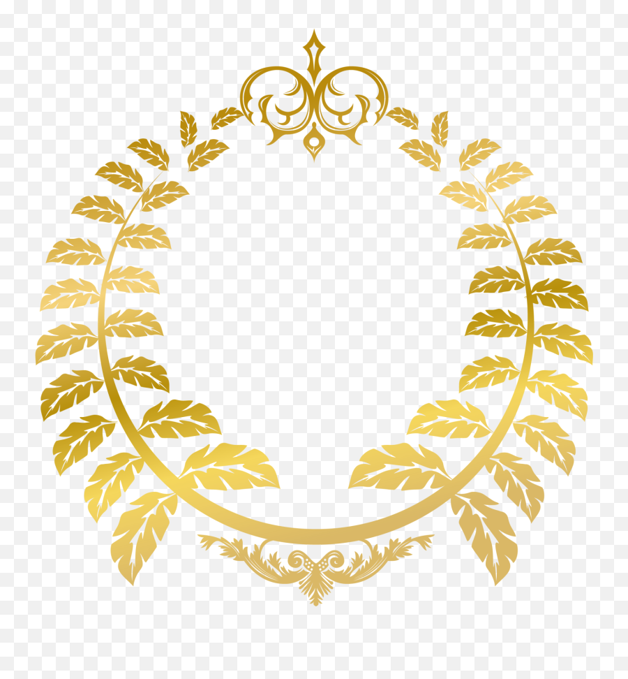 Vines Clipart Gold Leaf - Gold Circle Design Png,Gold Leaf Png