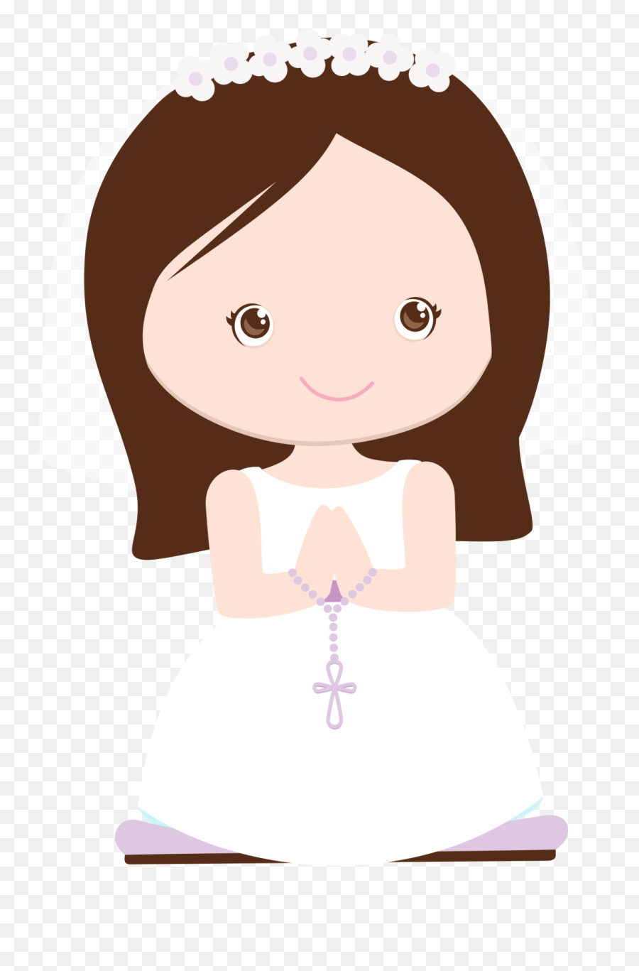 Clipart Communion Girl Png Wave Hair 1 Image - Clipart Communion Girl Png Wave Hair,Waves Hair Png