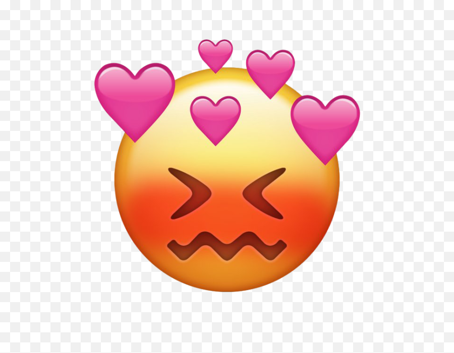 Aesthetic Emoji Tumblr Heart Background Sticker Iphone - Emoji Love Sticker Whatsapp Png,Emoji Transparent Background