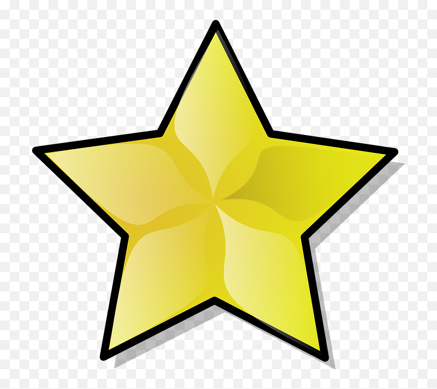 Star Yellow Shape - Free Vector Graphic On Pixabay Clipart Stars Shapes Png,Golden Border Png