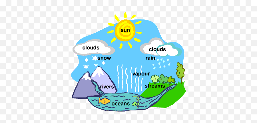 Water Cycle - Forms Of Water Png,Rain Png Gif