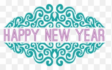 Library Of Happy New Year Banner Black And White Stock - Happy New Year Png