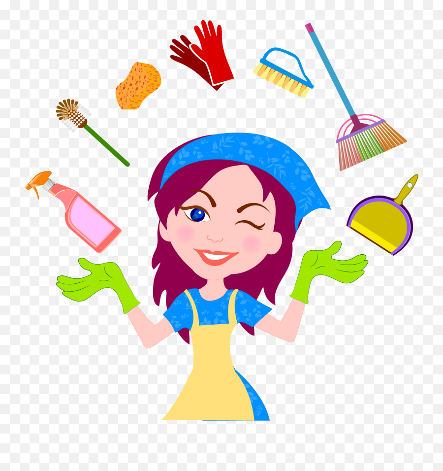 Download Cleaner Maid Service Cleaning - Cleaning Cartoon Png,Cleaning Png