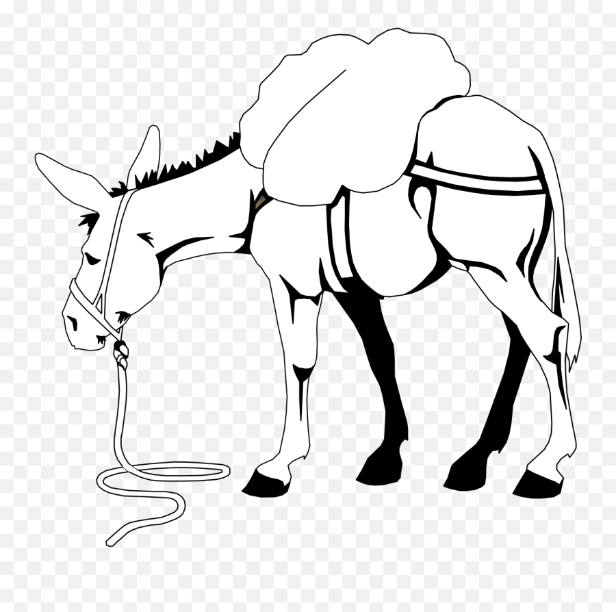 Download Clip Art Donkey Free Clipart Png - Donkey Clipart Black And White,Donkey Png