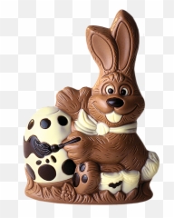 Download Figurine Easter Bunny Animal Chocolate Hq Image - Chocolate Bunny Png,Chocolate Bunny Png