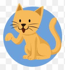 Cat Animal Cartoon - Transparent Background Cute Cat Cartoon Png,Orange Cat Png
