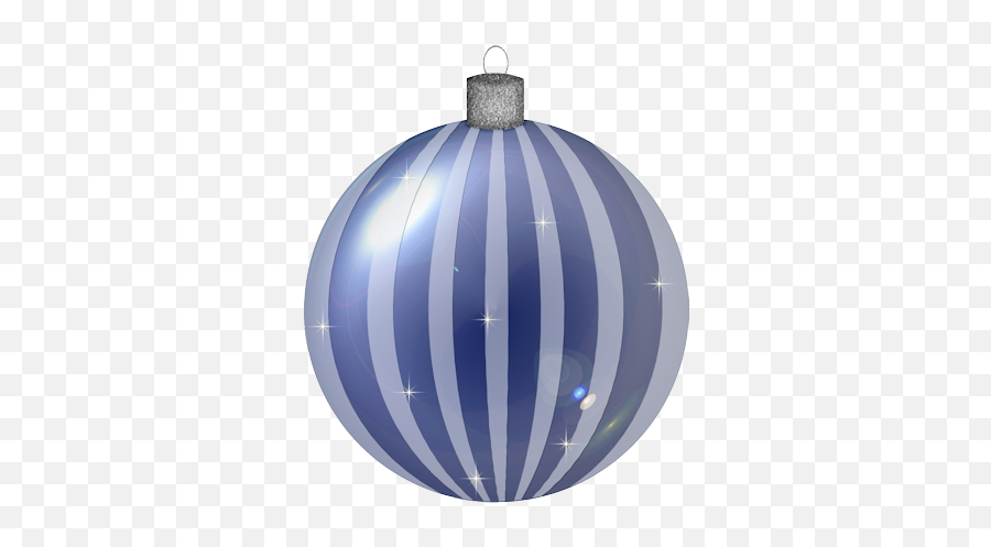 Blue Striped Christmas Ball Ornament Png Clipart - Christmas Sphere,Ornament Png