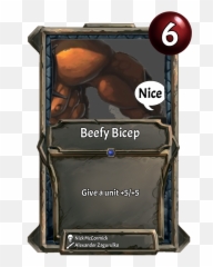 Download Hd Card Beefy Bicep - Cartoon Transparent Png Portable Network Graphics,Bicep Png