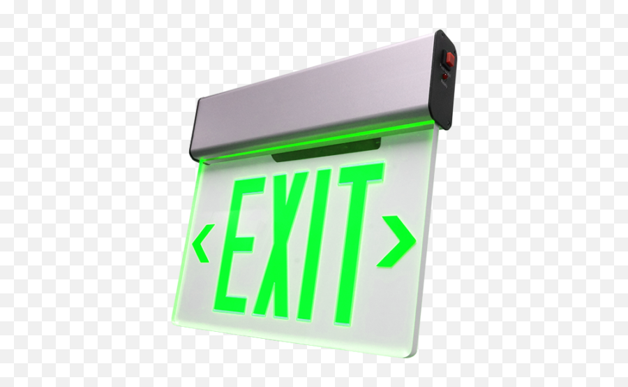 Led Edge Lit Exit Sign - Transparent Exit Sign Png,Exit Sign Png