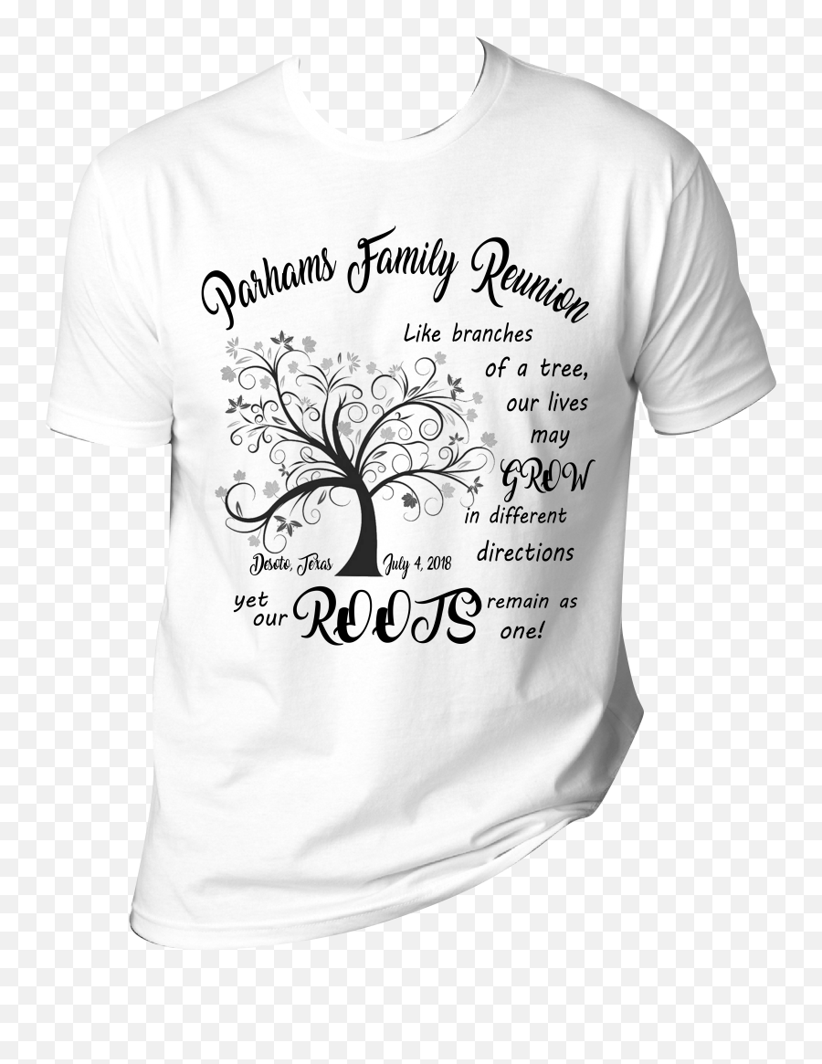 Sample T Shirt Design For Family - Adansonia Png,Black T Shirt Template Png