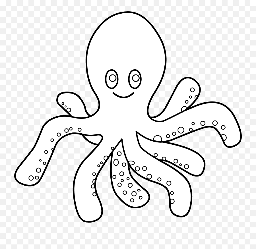 White Library Outline Png Files - Clip Art Of Octopus,Octopus Png