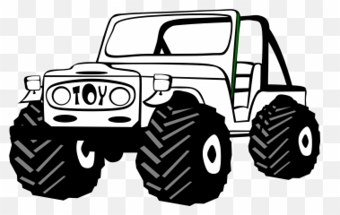 Jeep Png Black And White Transparent - Clip Art