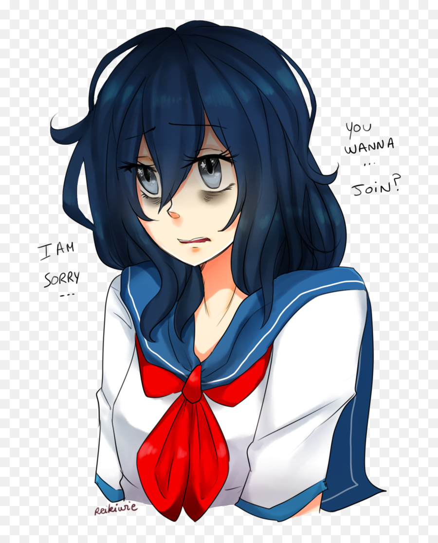 Emo Hair - Oka Ruto Yandere Simulator Transparent Png Oka Ruto Yandere Simulator Fanart,Emo Hair Png