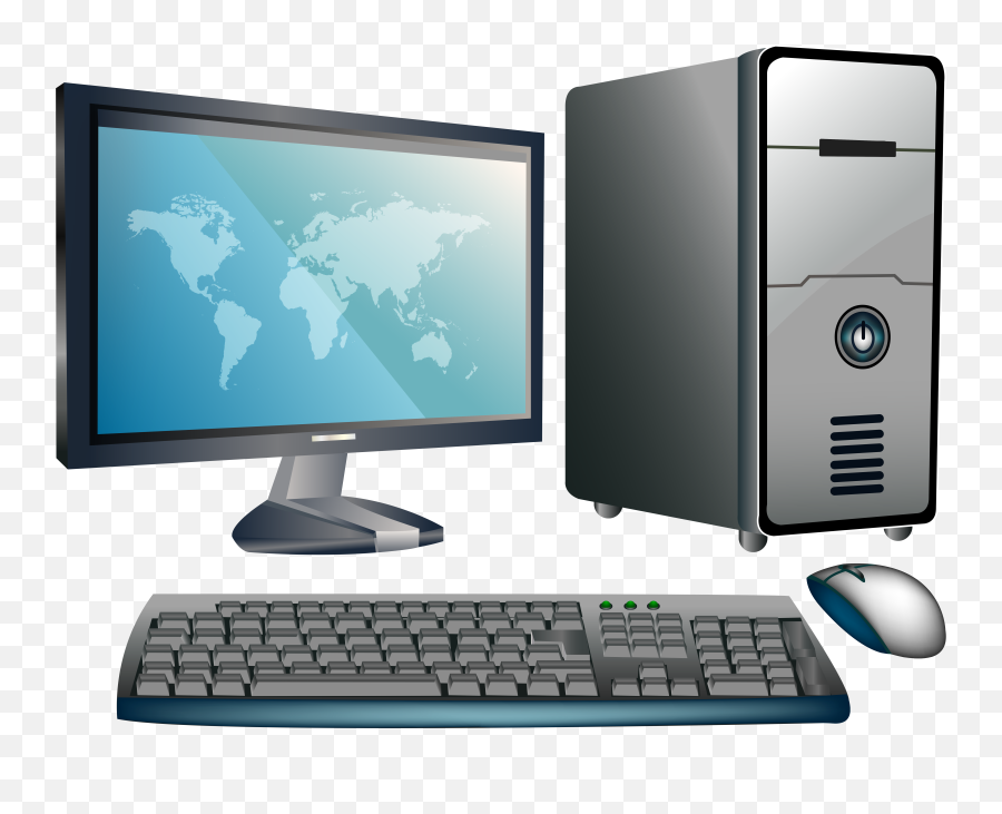 Laptop Desktop Computers Clip Art - Computer Clipart Png,Computer Transparent Background