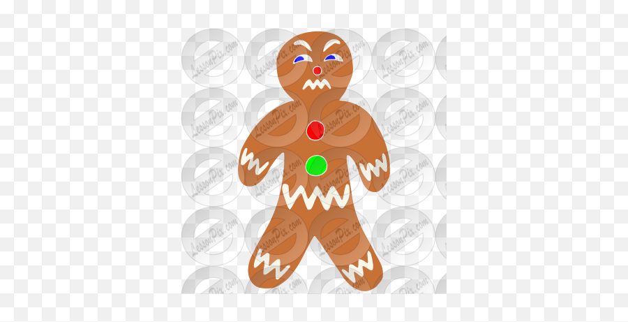 Mad Gingerbread Man Stencil For Classroom Therapy Use - Illustration Png,Gingerbread Man Png